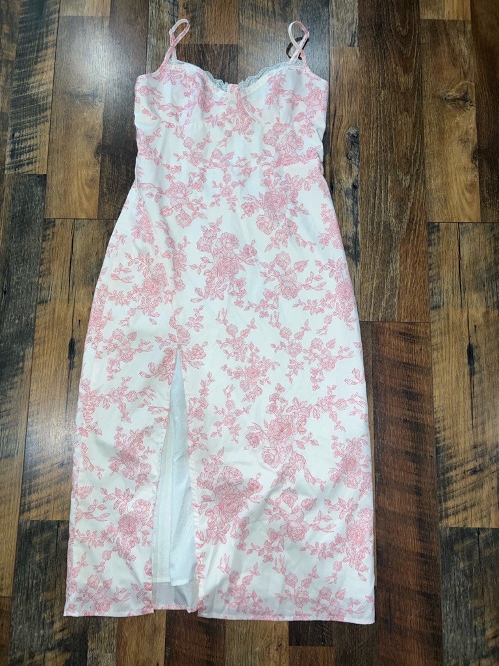 SHEIN Light Pink Satin Slip Dress